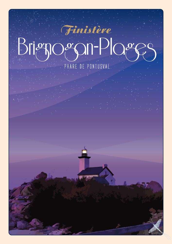 Affiche vintage - Brignogan-Plages
