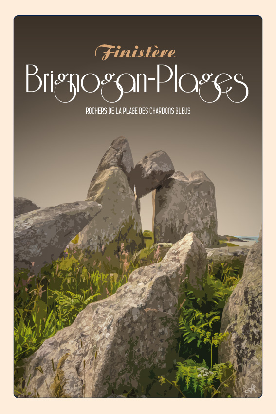Affiche vintage - Brignogan-Plages