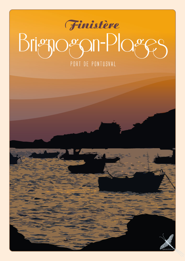 Affiche vintage - Brignogan-Plages