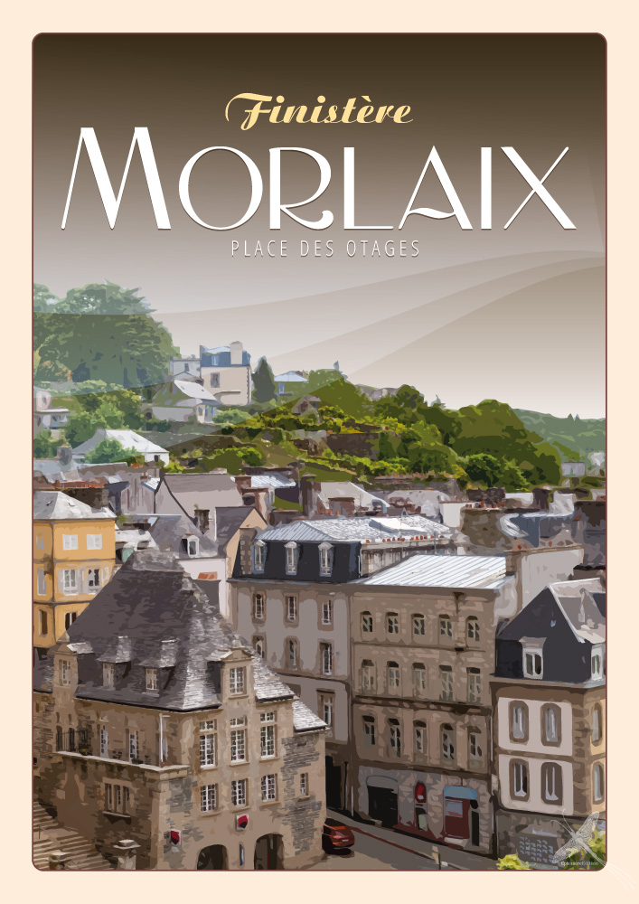 Affiche vintage - Morlaix