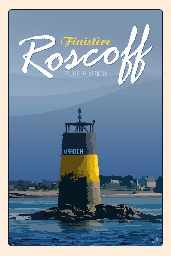 Affiche vintage - Roscoff