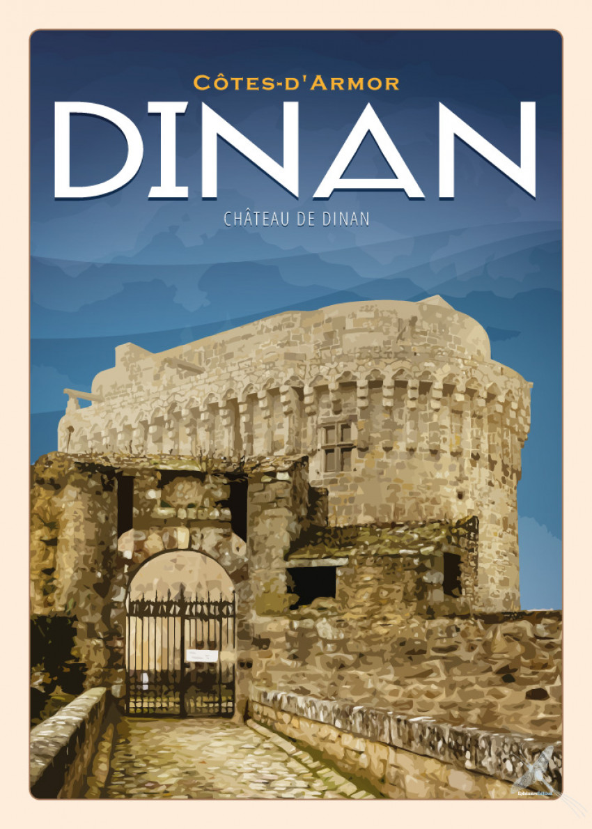 Affiche vintage du Château de Dinan