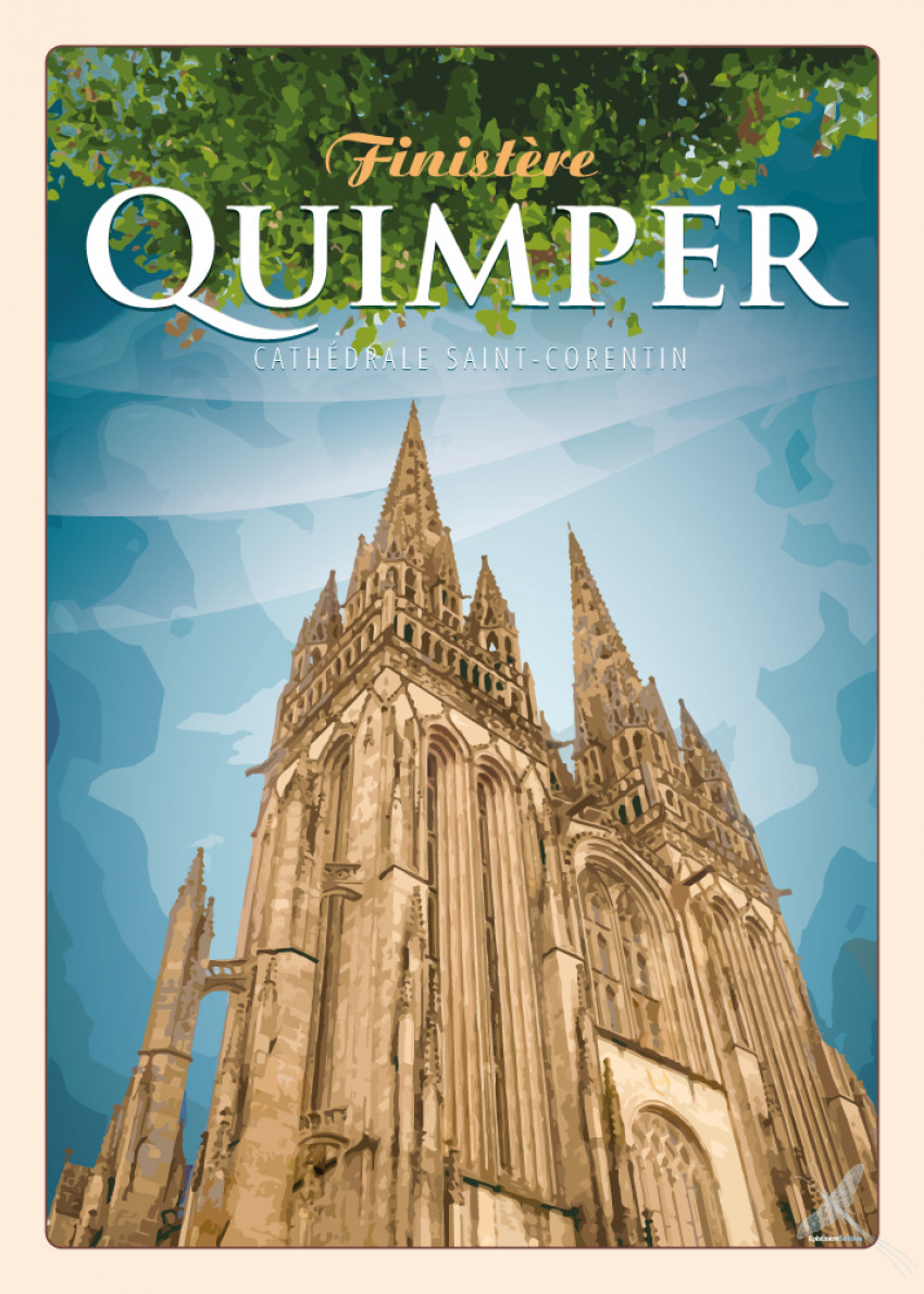 Affiche vintage - Quimper
