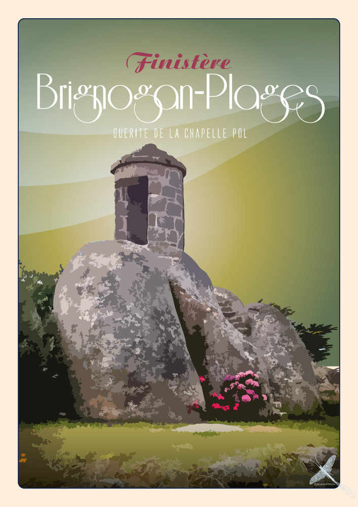 Affiche vintage - Brignogan-Plages