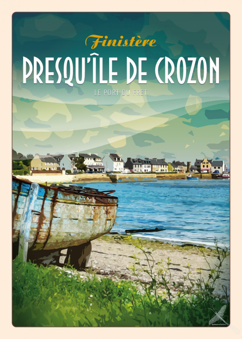 Affiche vintage du Port du Fret de la Presqu'île de Crozon