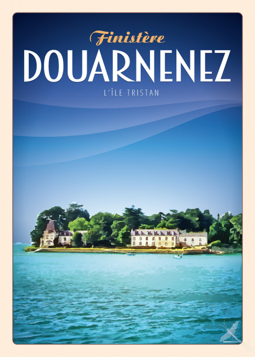 Affiche vintage de l'Île Tristan à Douarnenez
