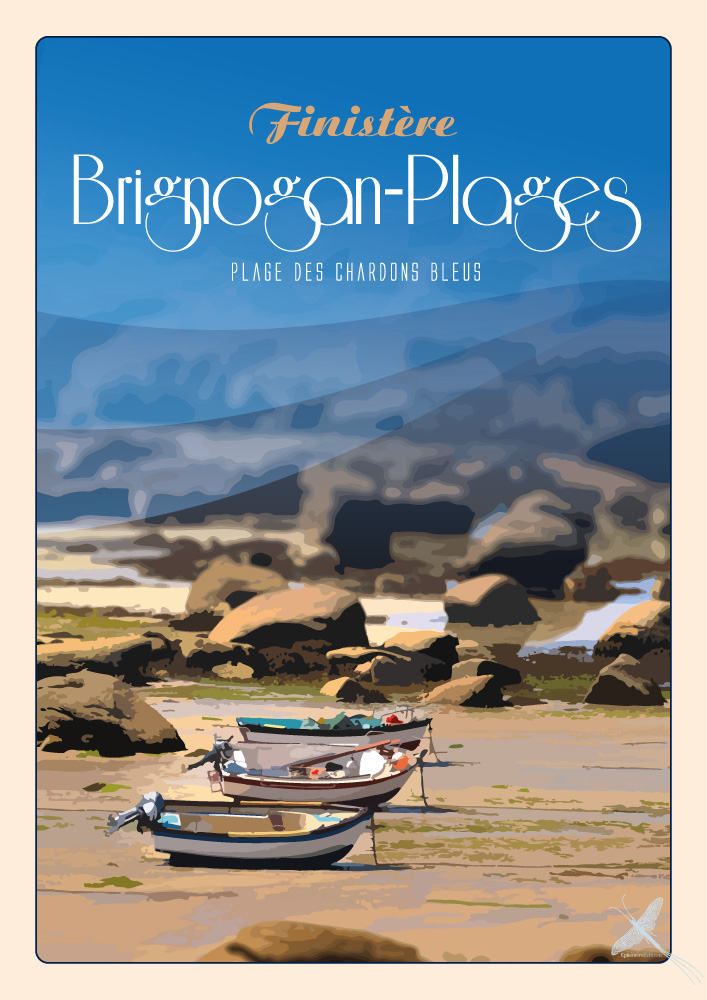 Affiche vintage - Brignogan-Plages