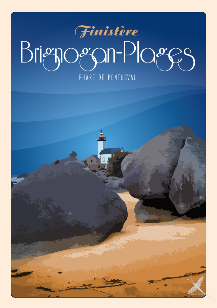 Affiche vintage - Brignogan-Plages